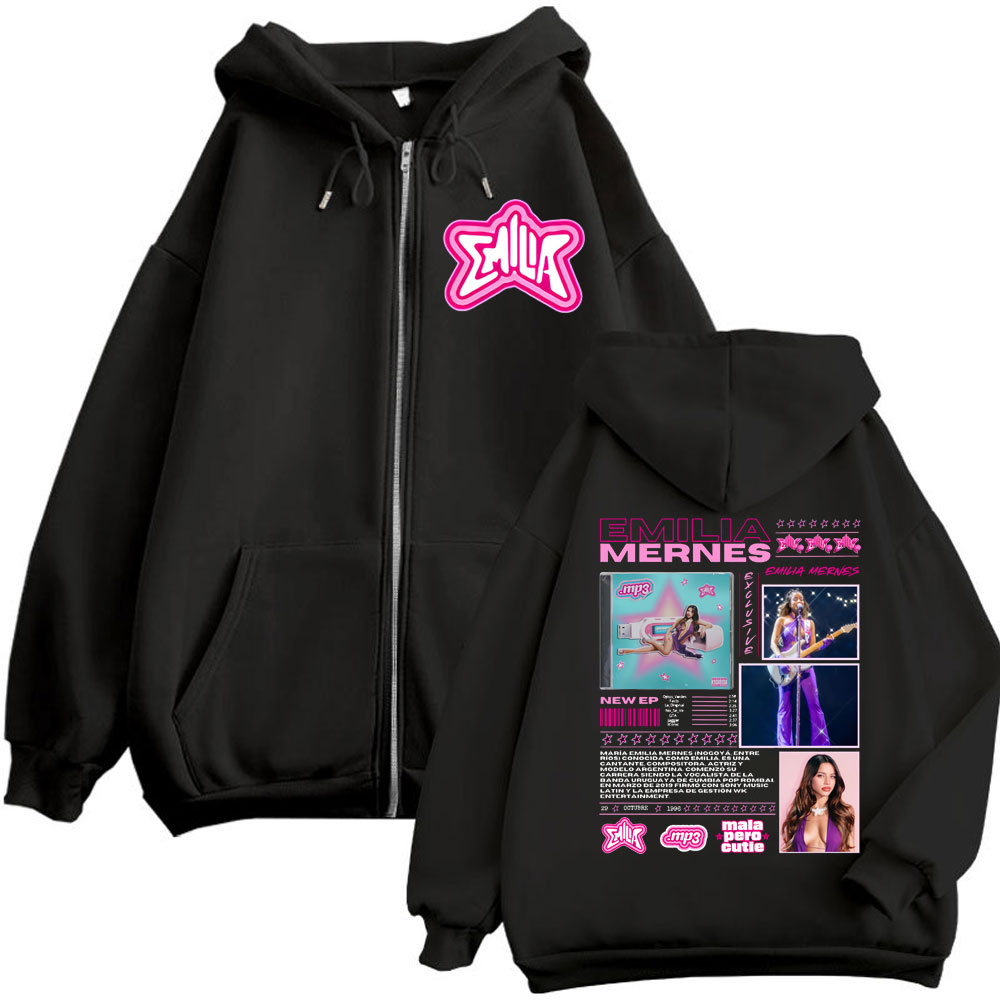Mens Fashion Zip Up Hoodies - Emilia Mernes MP3 Album Merch Rits