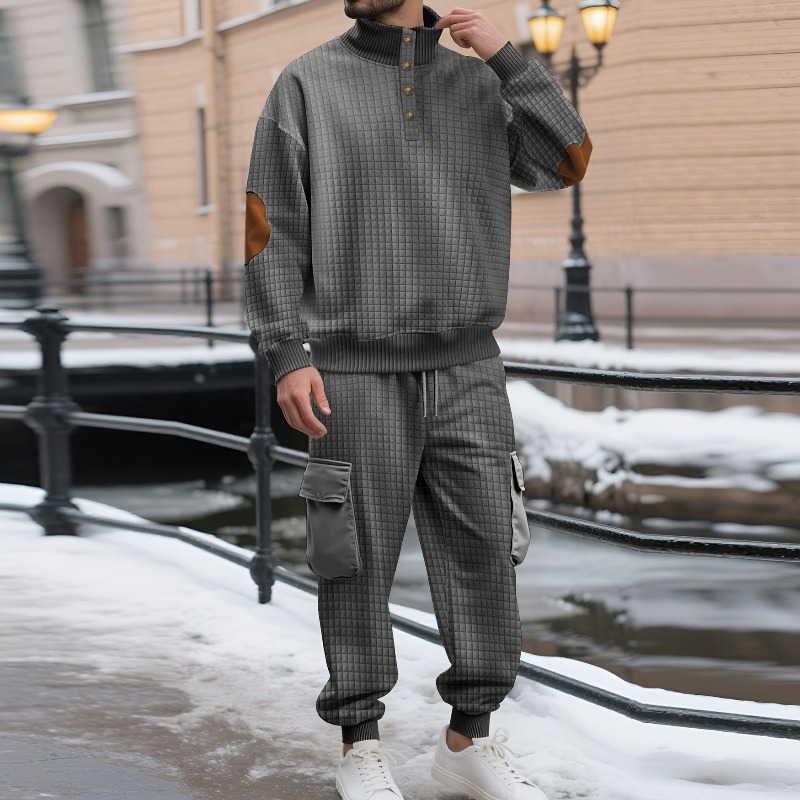 Mens Fashion Cargo Pants - KIDWHXR Mannen Herfst Sweatshirt Set Mode
