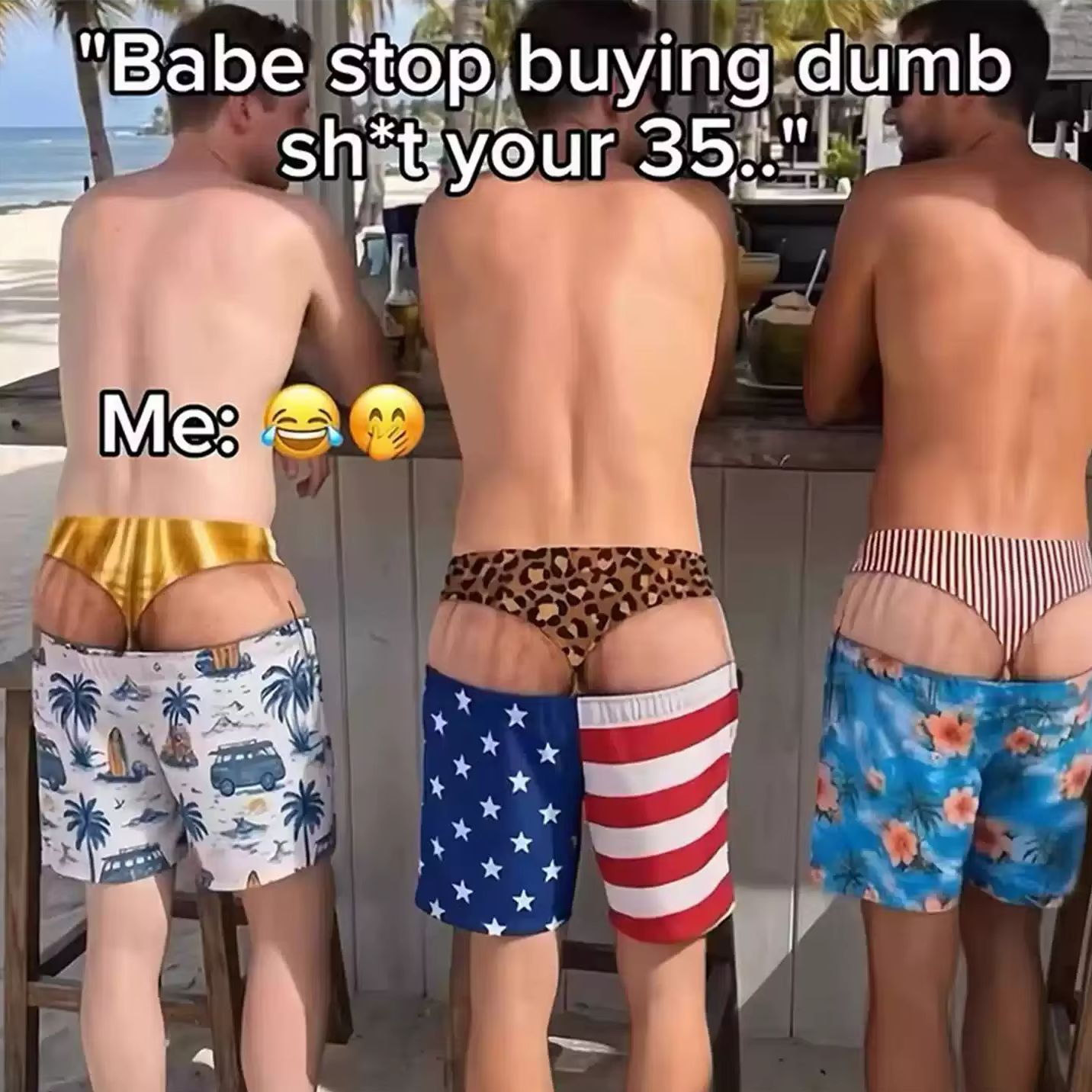Swim Trunk Shorts - Grappige zwembroeken voor heren met harige