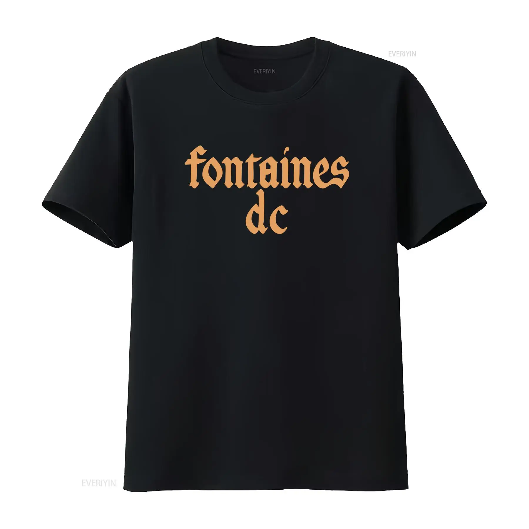 Mens Fashion Black Shirt - Fontaines D C 'Gothic Logo' zwart