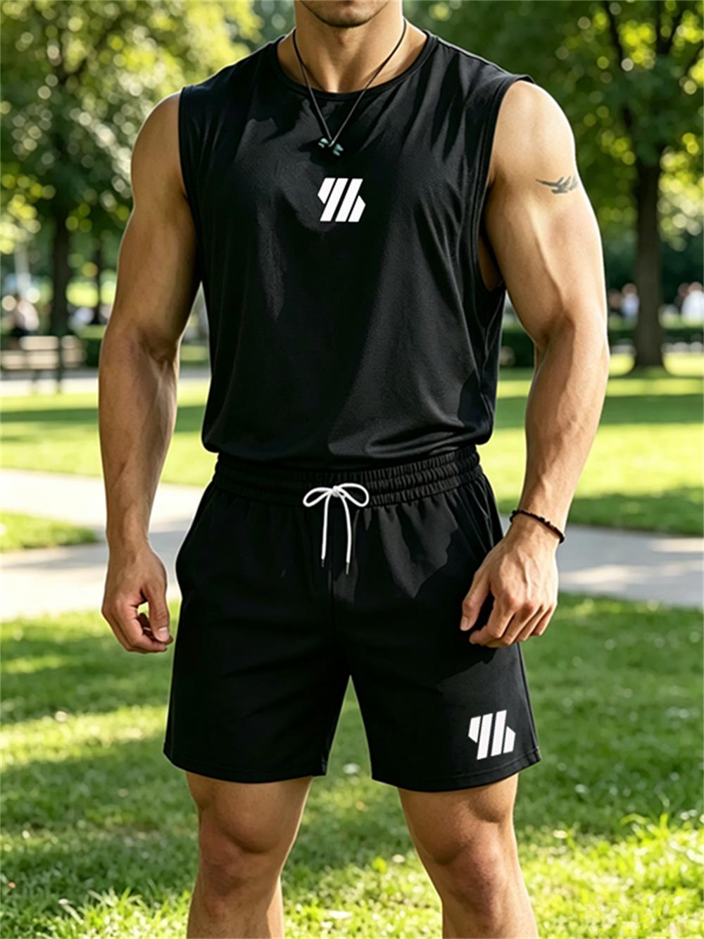 Men'S Fashion For Summer 2026 - 2026 nieuw herenmerk vest tweedelige fitness