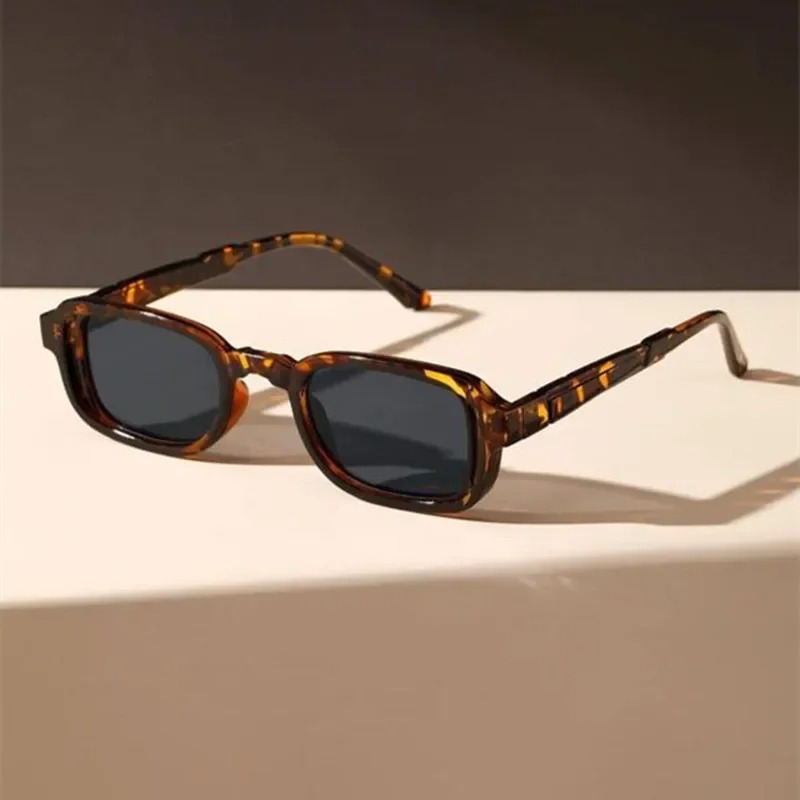 Men'S Fashion Old Money - Luxe Rechthoek Zonnebril Vrouwen Ovale Vintage