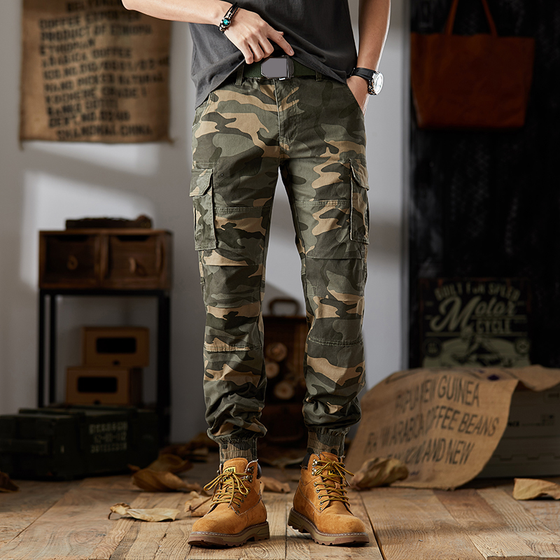 Mens Fashion Cargo Pants - KSTUN camouflage-cargobroek voor heren, taps toelopende