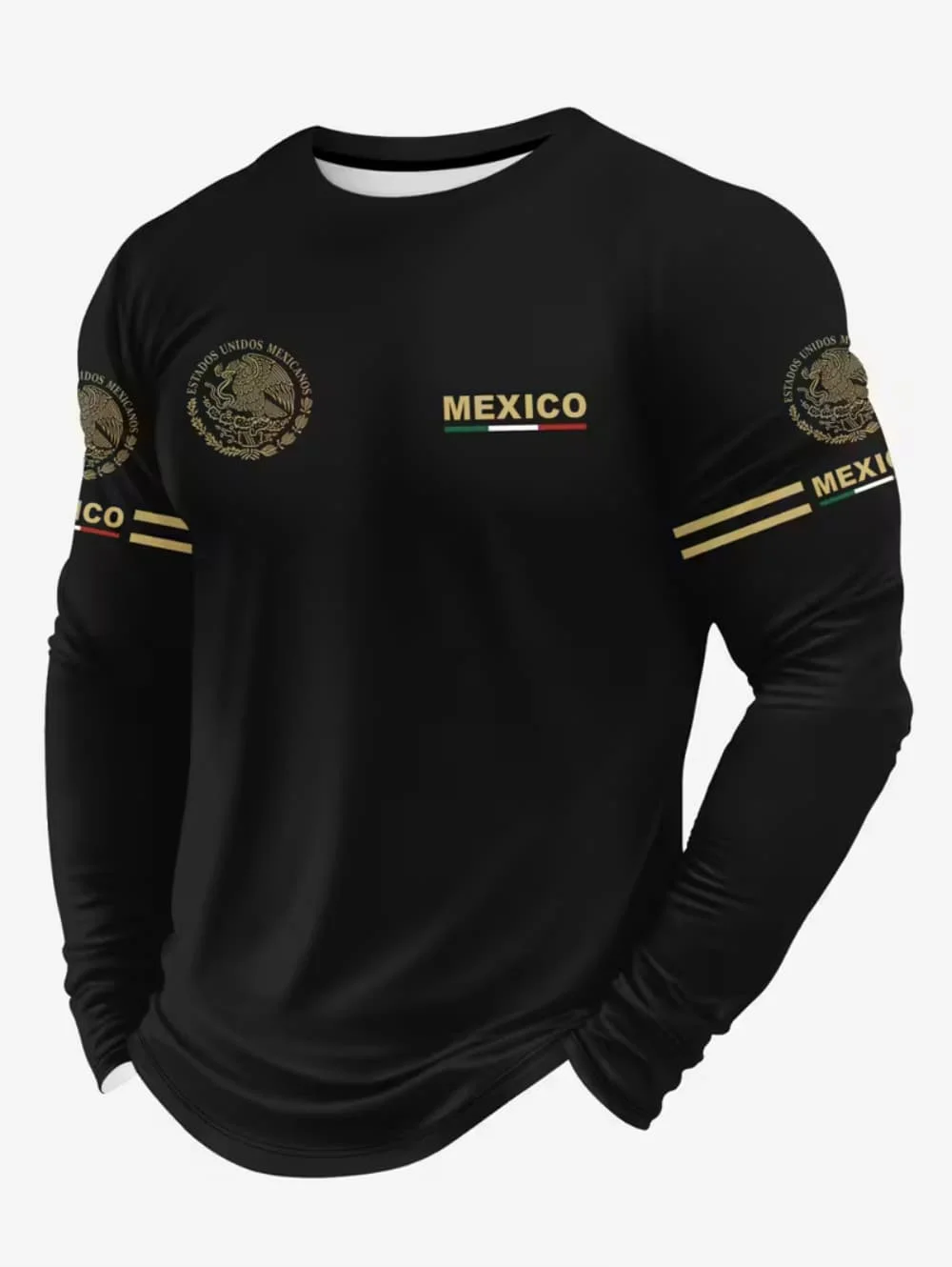 Men'S Fashion For Summer 2026 - Heren T-shirt met Mexicaanse adelaarsprint, modieus