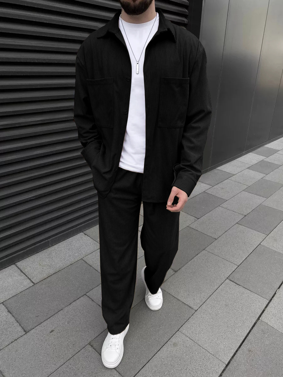 Men'S Fashion Advice - Herenset van corduroy: overhemd met lange