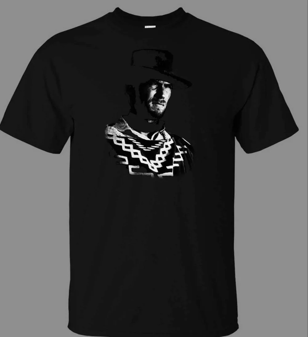 Mens Fashion Poncho - Clint Eastwood Poncho T-shirt - Nieuwe