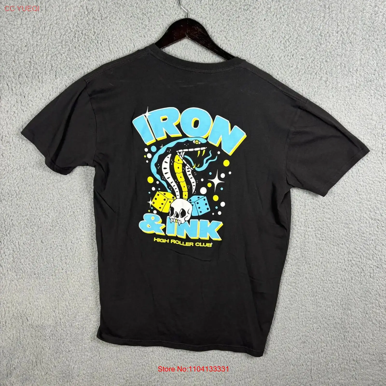 Mens Fashion Black Shirt - Iron and Ink Fitness T-shirt XL