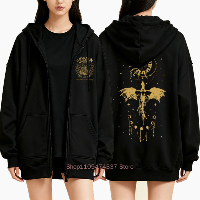 Mens Fashion Zip Up Hoodies - Vintage patroonprint rits hoodies voor dames