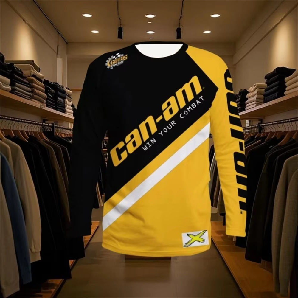 Men'S Fashion For Summer 2026 - Motorcycle Racing T-shirt met lange mouwen