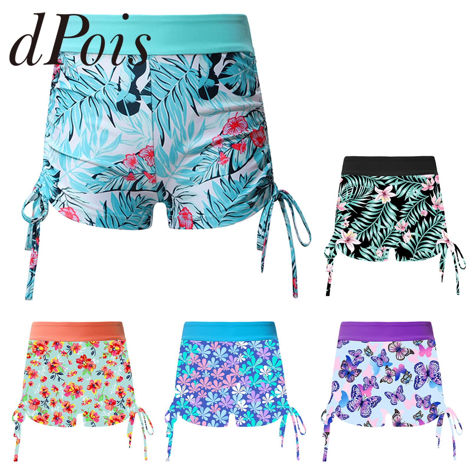 Swim Trunk Shorts - Zwembroek Kinderen Meisjes Print Zwemshorts Zijkant