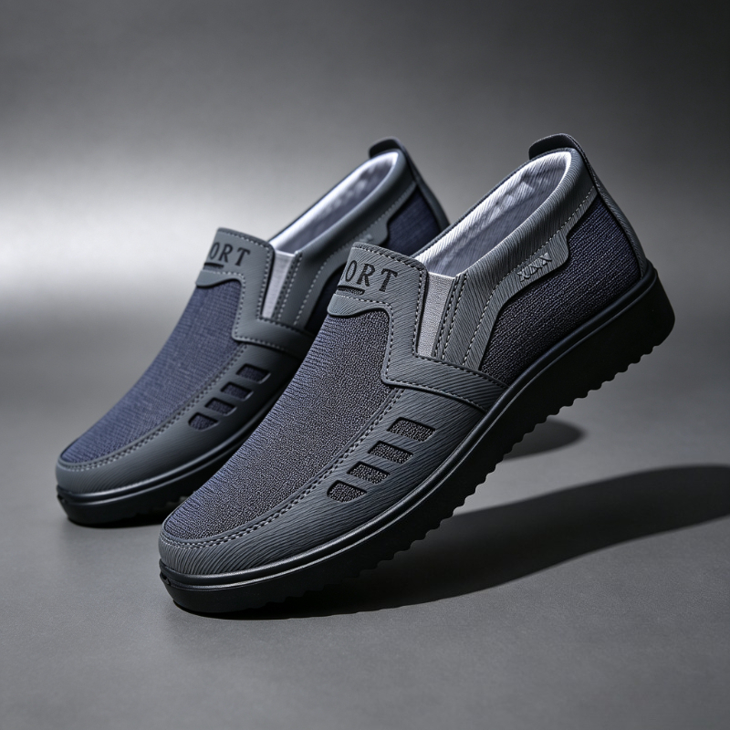 Men'S Fashion Loafers - Heren Slip-On Canvas Loafers Ademend Comfort