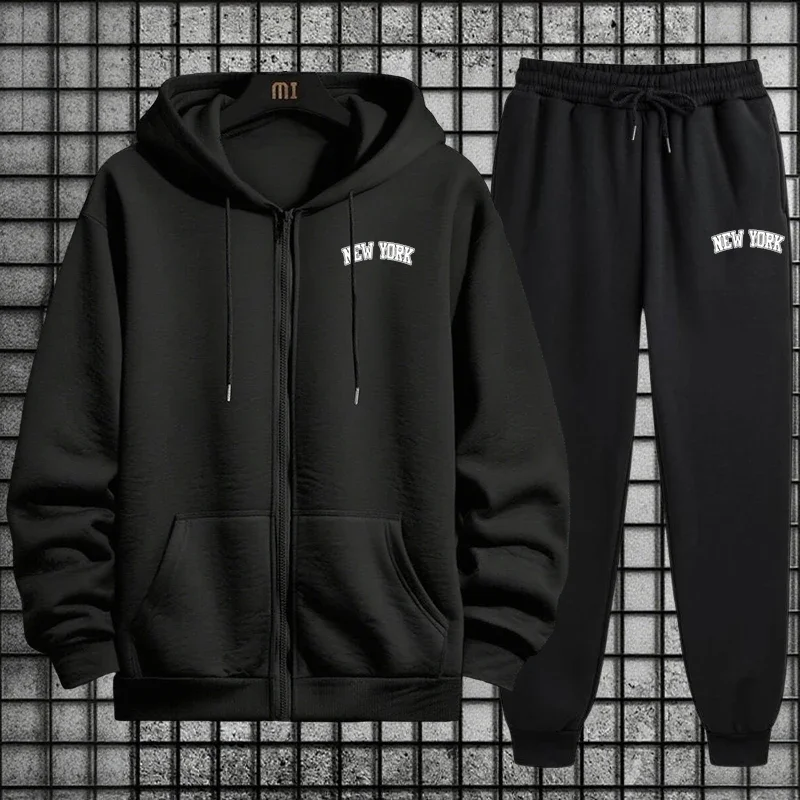 Mens Fashion Zip Up Hoodies - Heren trainingspak kwaliteit 2026 lente casual