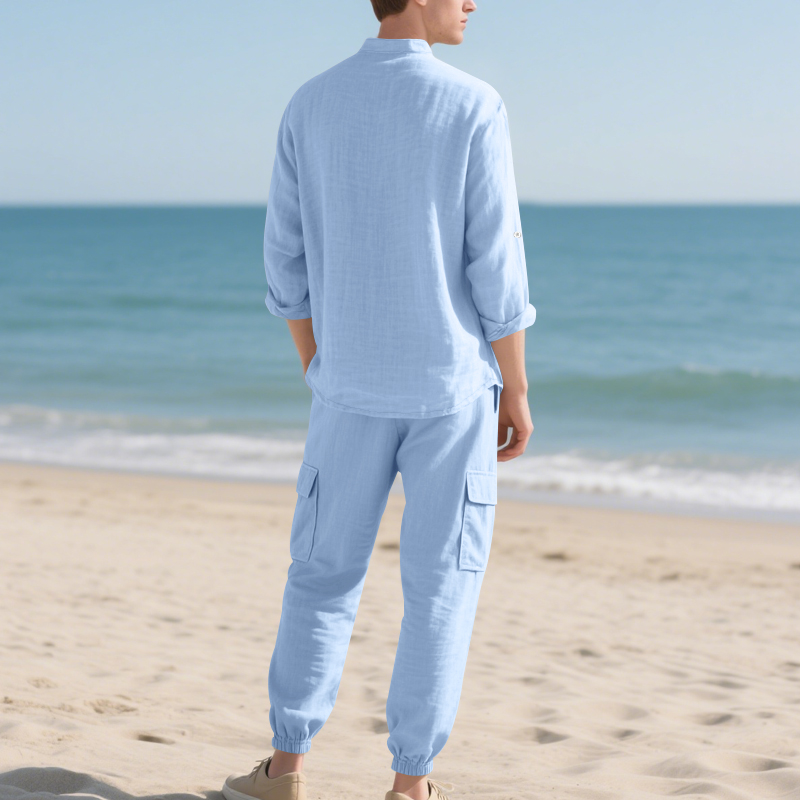 Heren linnen ademende tweedeli - Linen Shirt Summer recensie en prijs
