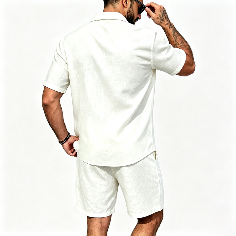Heren linnen tweedelige outfit - Linen Shirt Summer recensie en prijs