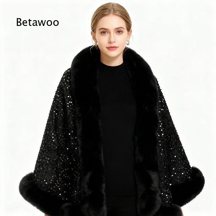 Dames korte poncho cape met bo - Mens Fashion Poncho recensie en prijs