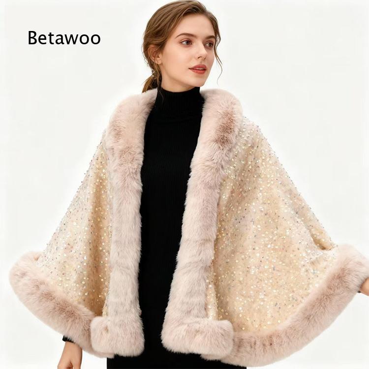 Dames korte poncho cape met bo - Mens Fashion Poncho recensie en prijs