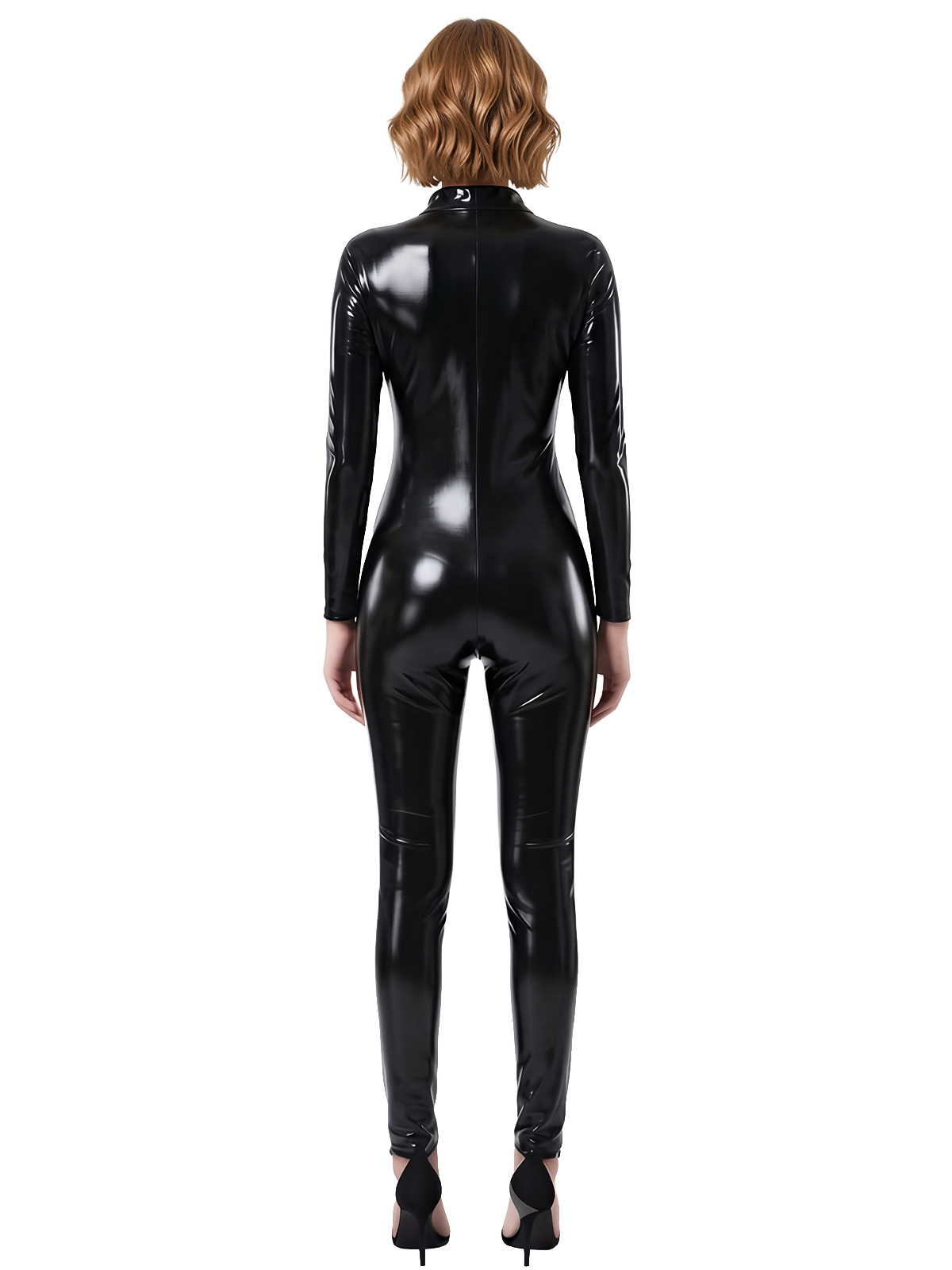 Dames Glanzende PU Lederen Rit - Men'S Fashion Night Out recensie en prijs