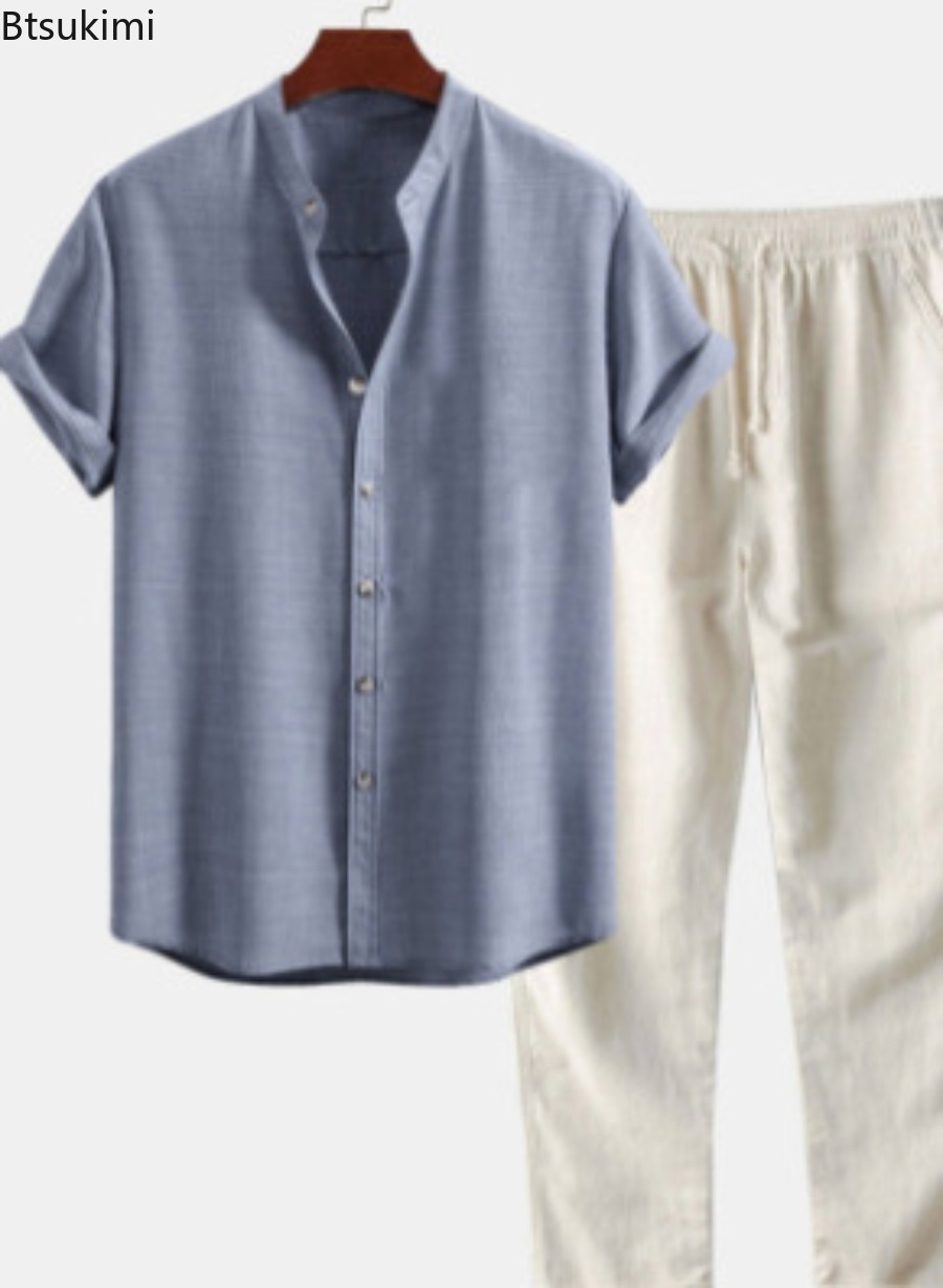 2026 Herenmode Effen Strand Tw - Linen Shirt Summer recensie en prijs