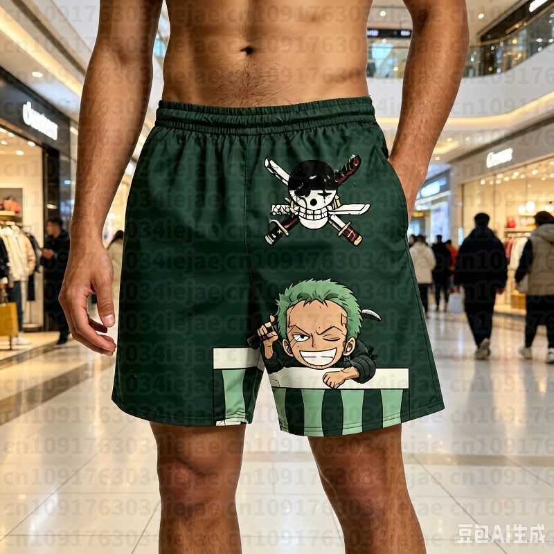 One Piece 3D Print Shorts Shan - Swim Trunk Shorts recensie en prijs