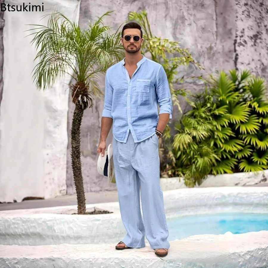 Nieuwe Heren Casual Katoen Lin - Linen Shirt Summer recensie en prijs