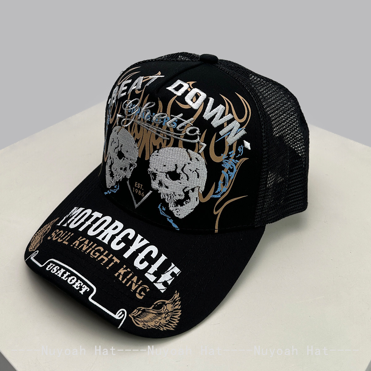Skull Flame Borduurwerk Hardto - Trucker Hat Cap recensie en prijs