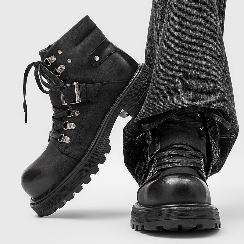 Merk Mannen Leren Laarzen Moto - Men'S Fashion Brand recensie en prijs