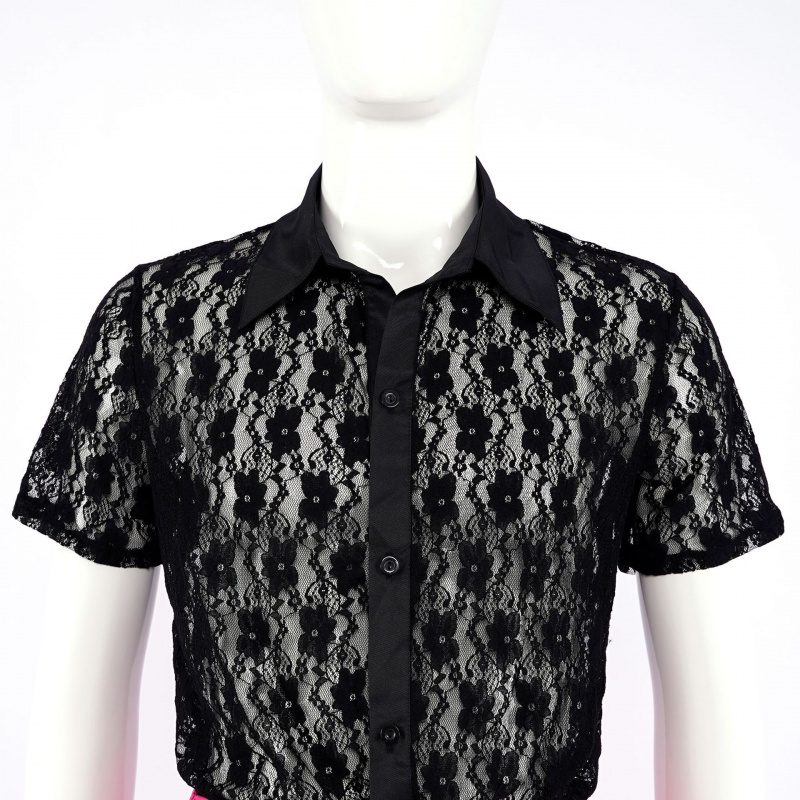 Film Elvis Presley-kostuum Roz - Mens Fashion Black Shirt recensie en prijs