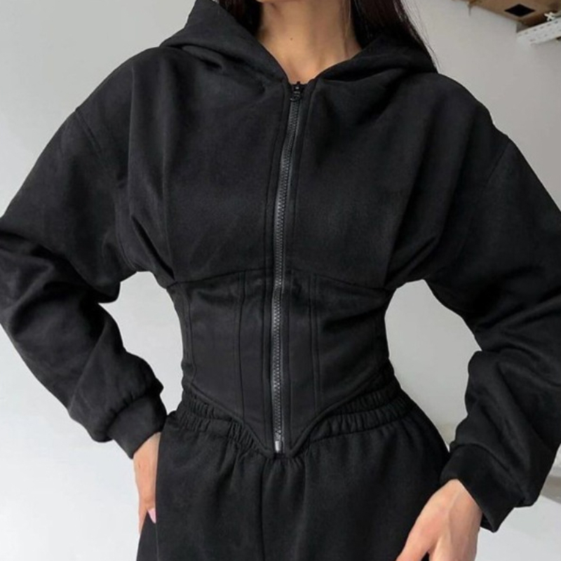 2026 Herfst Nieuwe Suède Korte - Mens Fashion Zip Up Hoodies recensie en prijs