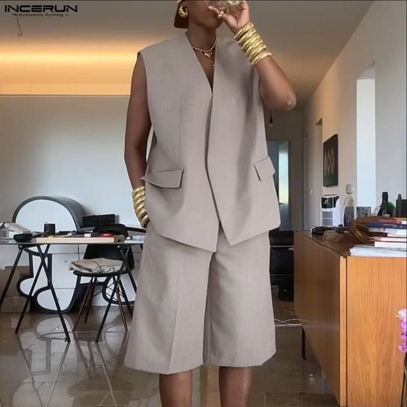 INCERUN Herensets Effen Kleur  - Men'S Fashion For Summer 2026 recensie en prijs