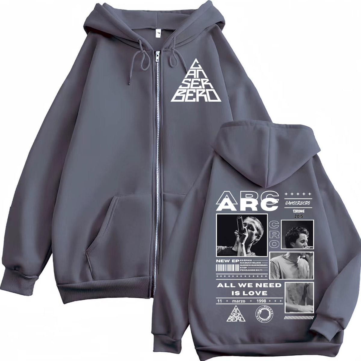 Canserbero All We Need Is Love - Mens Fashion Zip Up Hoodies recensie en prijs